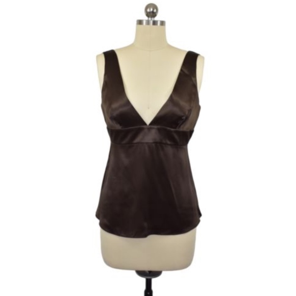 J Crew Y2K Womens Brown Silk Sleeveless Size 4 - Picture 2 of 8